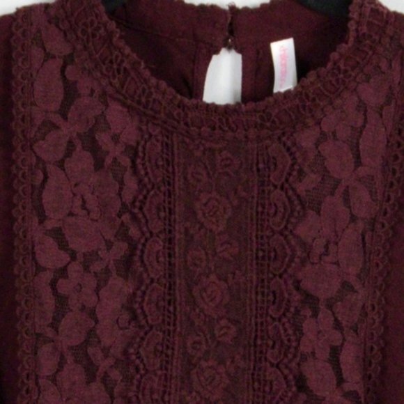 Xhilaration Wine Red Blouse - Picture 4 of 6